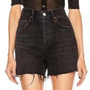 AGOLDE Dee Denim Shorts Black Size 31 Revolve